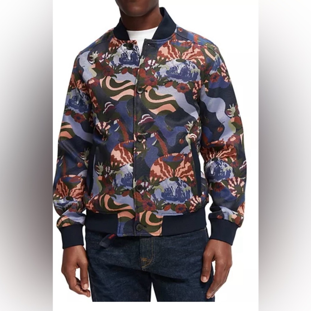Scotch & Soda Colorful Patterned Bomber Jacket